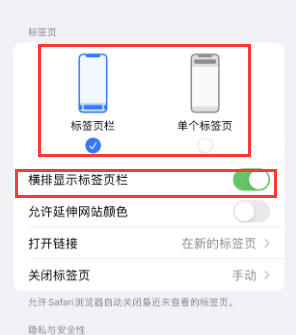 泰来iPhone授权维修分享Safari浏览器如何切换标签栏位置 