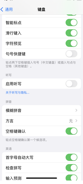 泰来苹果14维修店分享iPhone14如何快速打字